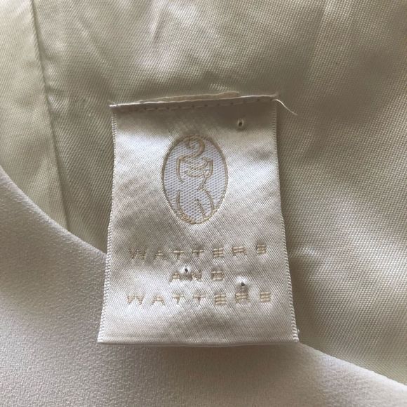 Vintage Watters and Watters Elegant White Crepe Gown - Picture 8 of 13